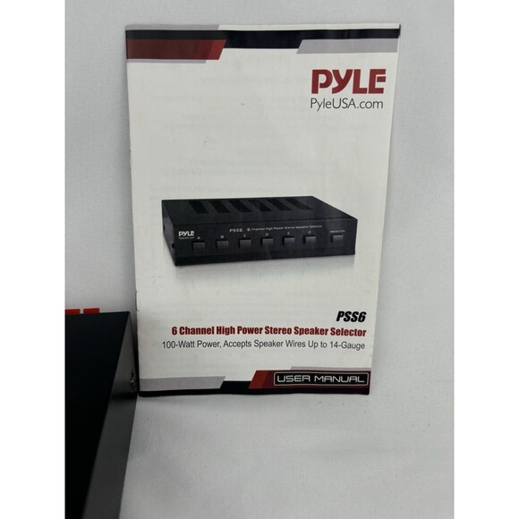 Pyle PSS6 6-Channel High Power Stereo Speaker Control Center Selector Read - Picture 3 of 9
